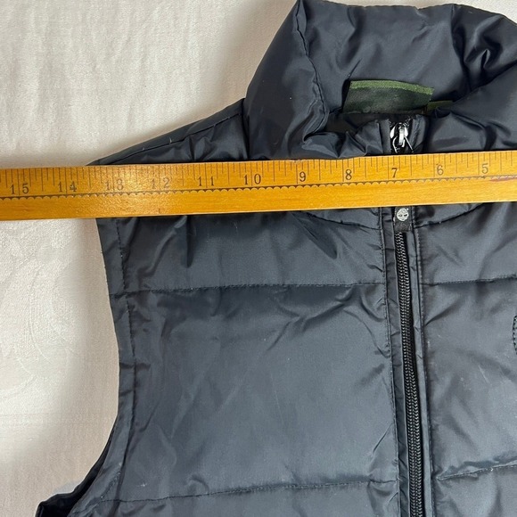Timberland Vest Women's Large Black Quilted Puffer Full Zip Logo Outdoors Hunter - Picture 3 of 15